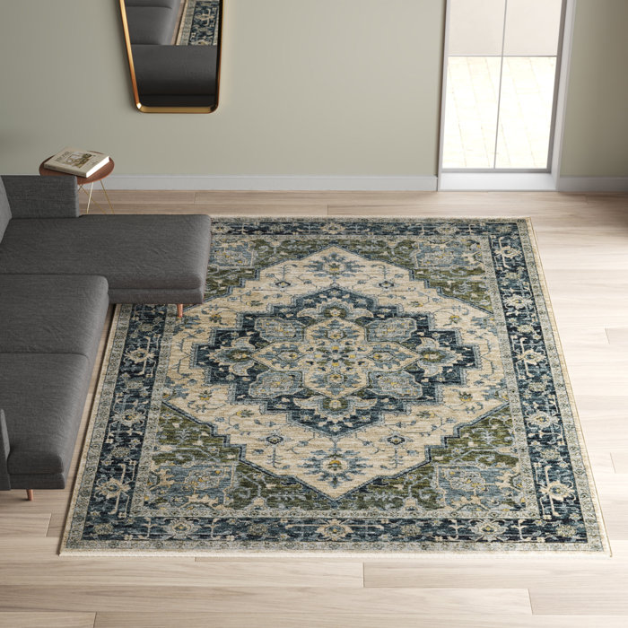 Langley Street Hovis Oriental Blue/Green Area Rug Wayfair